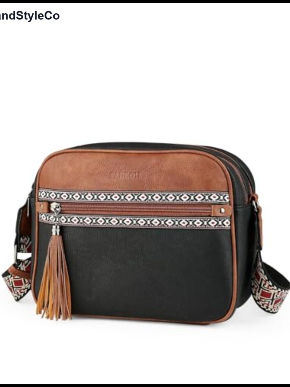 Vegan Leather Crossbody Bag with RFID Card Slots